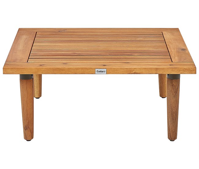 Beliani Conjunto de jardín Madera de acacia Crema