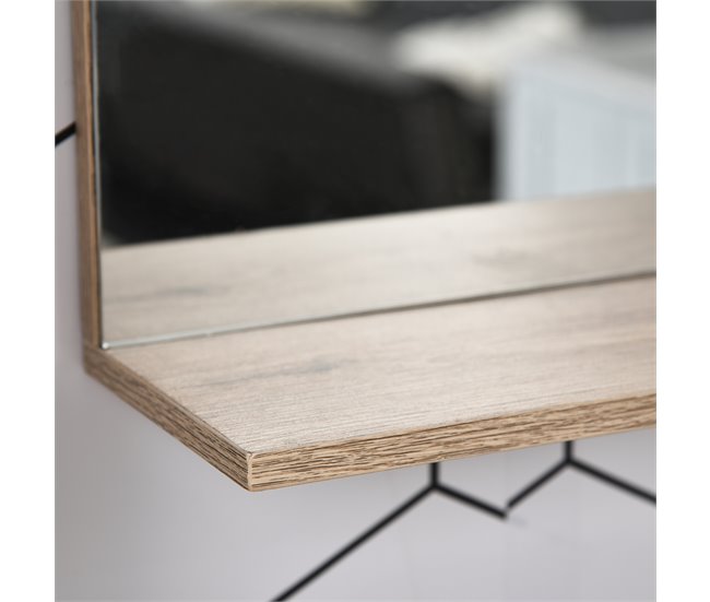 Armario de Baño con Espejo MDF, Melamina de Madera HOMCOM 57 Marron