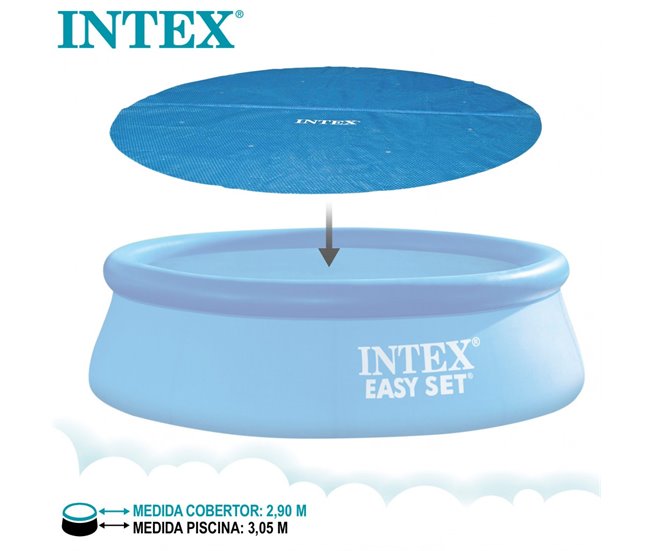 Cobertor solar INTEX piscinas Easy Set/Metal Frame Azul