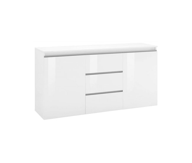 Aparador efecto madera 150 Blanco Brillo