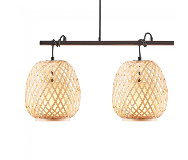 Lámpara colgante Hisoka XL (3 luces) Bambú Natural Natural