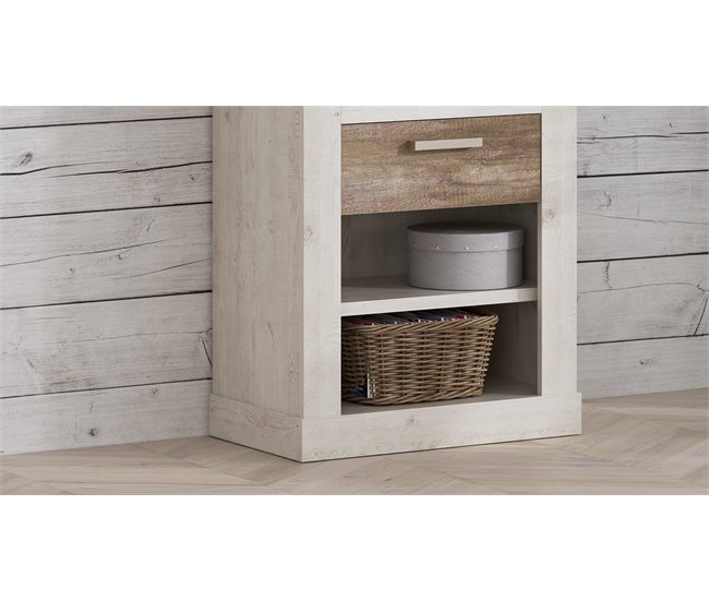 Librería VERONA color roble antiguo Blanco/ Madera