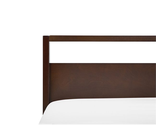Beliani Cama con somier Madera de pino GIULIA 145x213 Marron