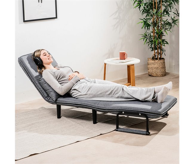 Sofá Cama Convertible Individual 4 en 1 Gris