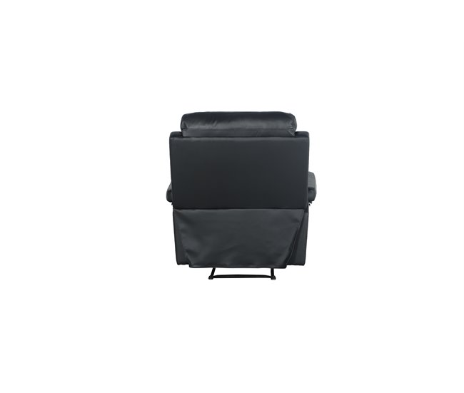 Sillón relax manual THEA piel negro Negro