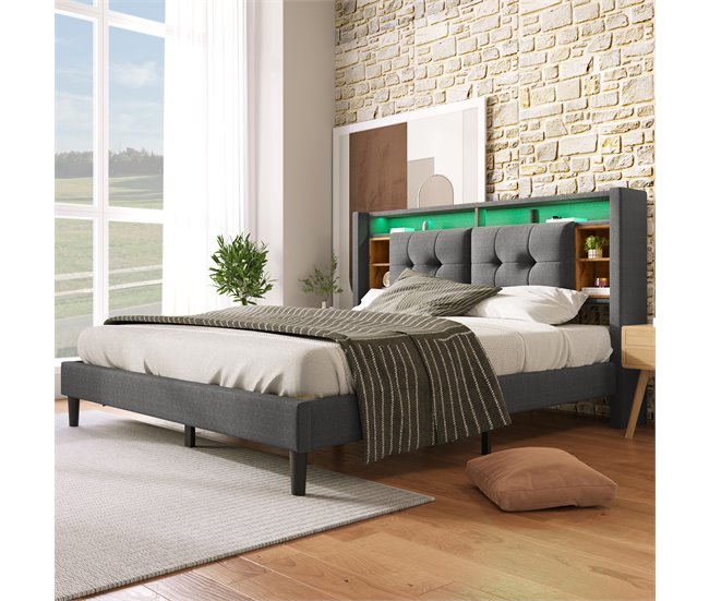 Camas de matrimonio 169x223 Gris