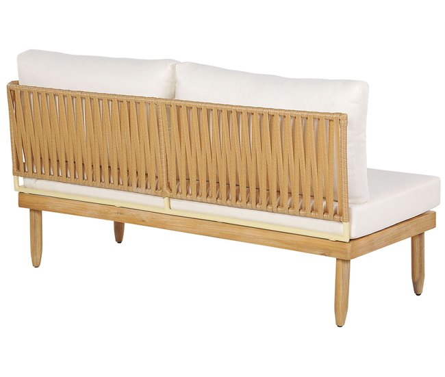 Beliani Conjunto longue CREMONA Blanco/ Beige
