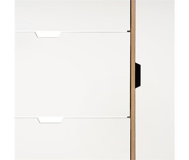 Zapatero MONTBLANC 112x105x23,5cm color roble y blanco Blanco