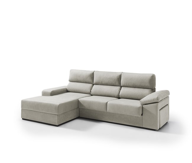 Chaise longue con arcón RUBIK Beige