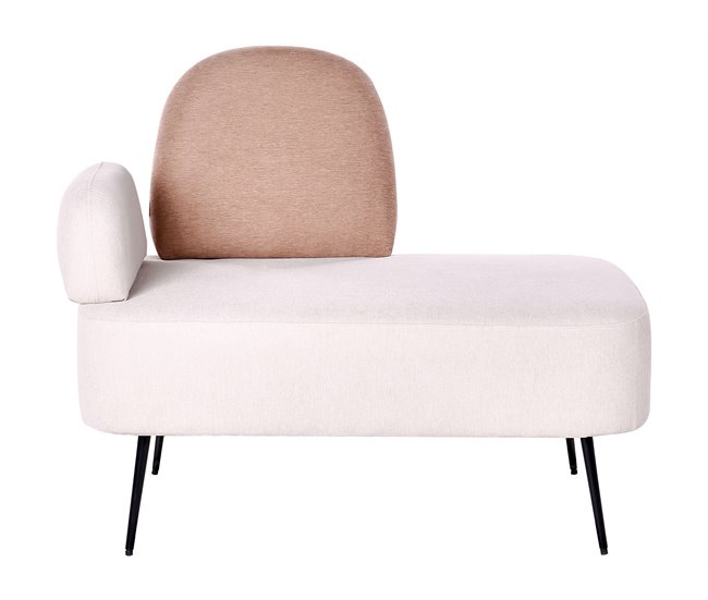 Beliani Chaise longue izquierdo Poliéster ARCEY Beige