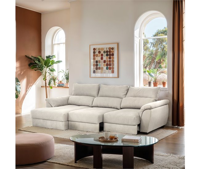 Chaise longue con cama BENSON Gris