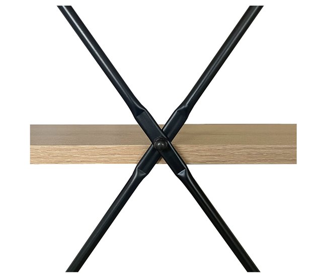 Acomoda Textil – Estantería Librería. (3 Estantes) Negro/ Madera