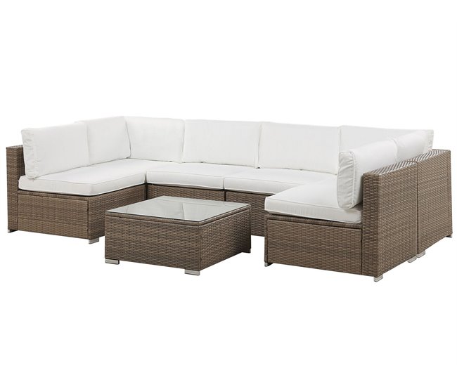 Beliani Conjunto longue BELVEDERE Blanco
