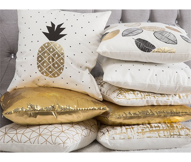 Beliani Cojín decorativo YASMIN Blanco