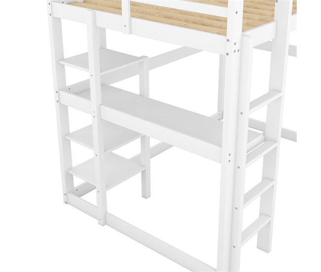 Cama alta para niños 150x206 Blanco