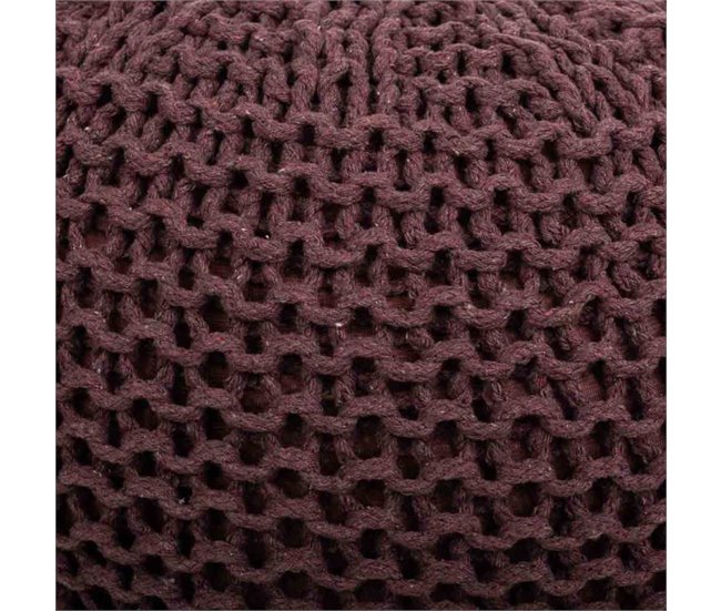 Puff de algodón trenzado Marron