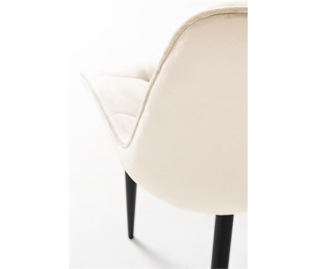 Silla Cade Terciopelo Beige