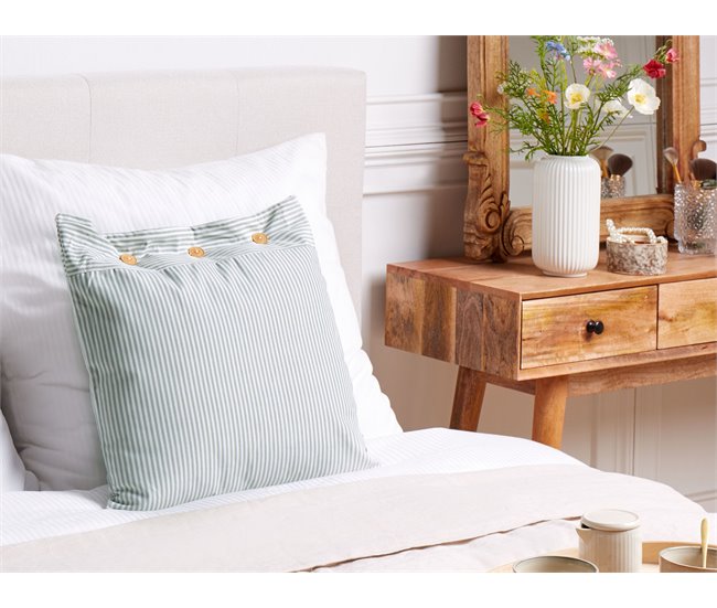 Beliani Cojín decorativo SEBRINE Verde