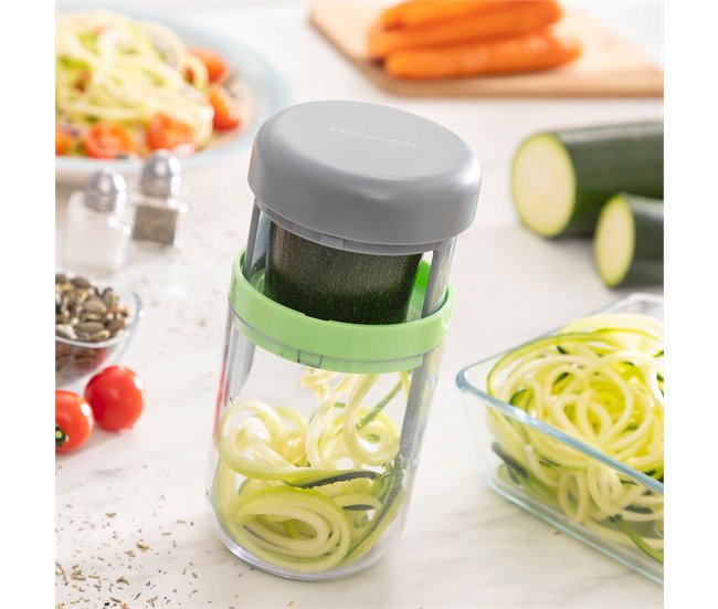 Cortador de Verduras en Espiral y Rallador con Recetas Naranja