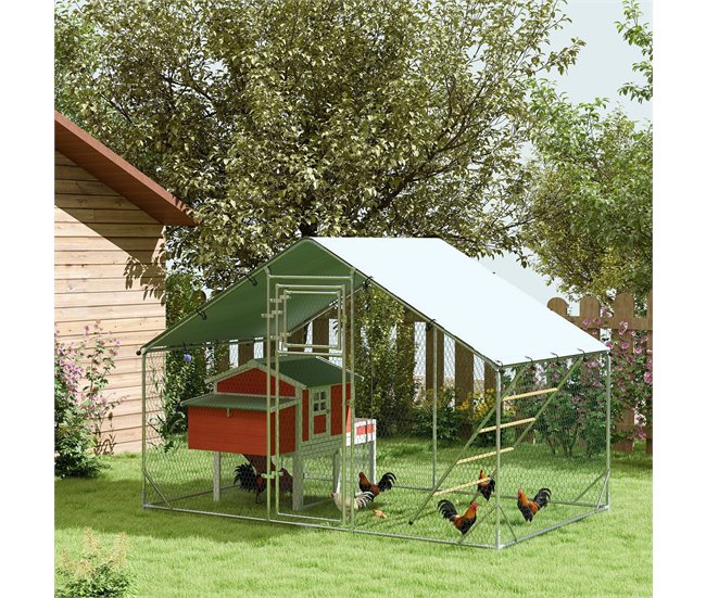 Gallinero para Exterior PawHut Gris