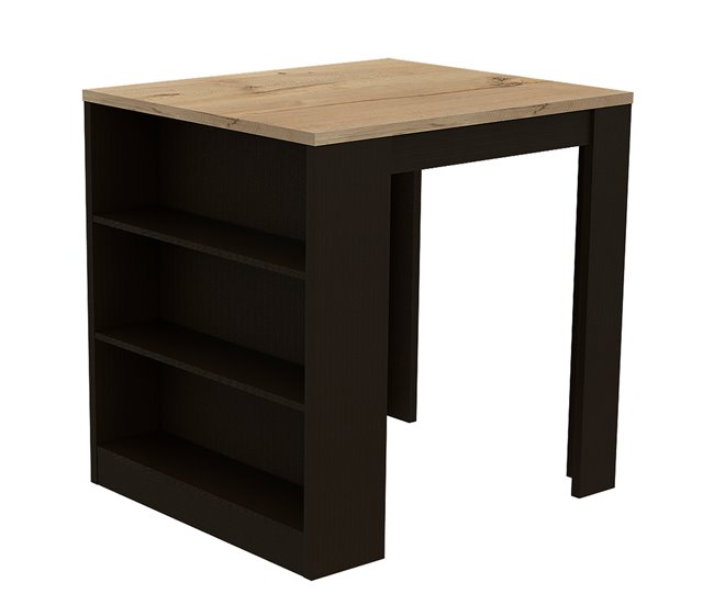 Mesa de Comedor Tanna, con Estantes Wengue