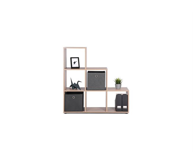 Estantería de 6 huecos SCALA STEP Roble