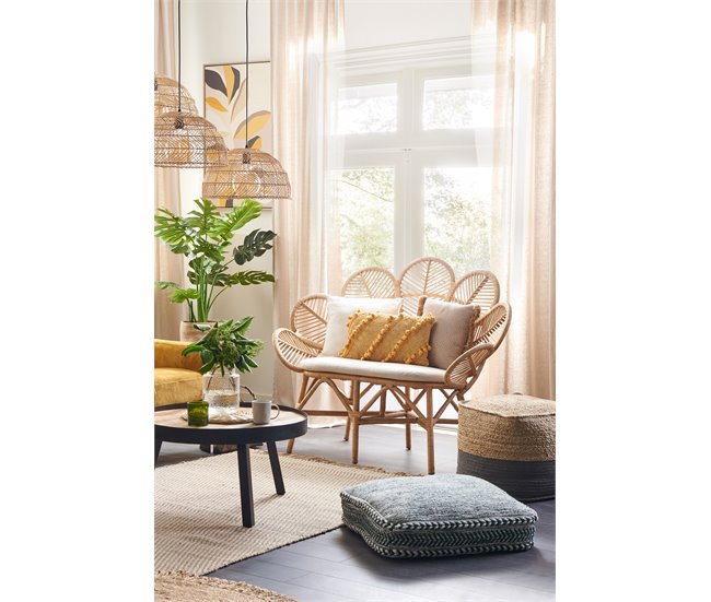 Beliani Cojín decorativo AYROOR 2er Set Mostaza