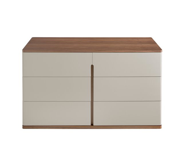 ANGEL CERDÁ Cómoda de diseño moderno de madera Gris/ Madera