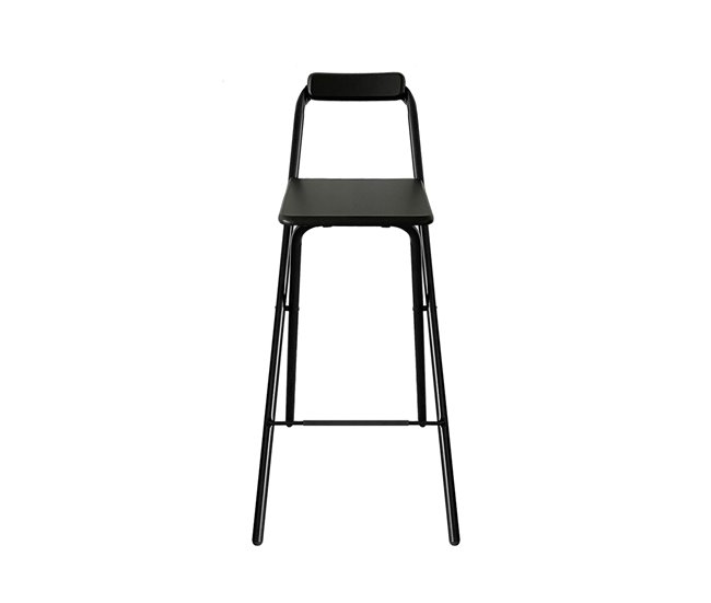 Acomoda Textil – Taburete de Bar Plegable. (2 Unidades) Negro