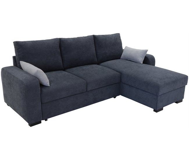 Chaise longue reversible con cama BROADWAY color gris oscuro Gris Oscuro