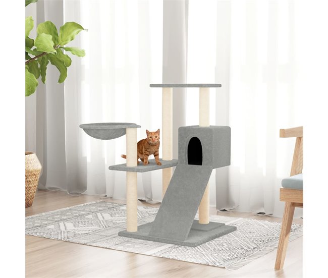 Árbol Para Gatos Gris Claro