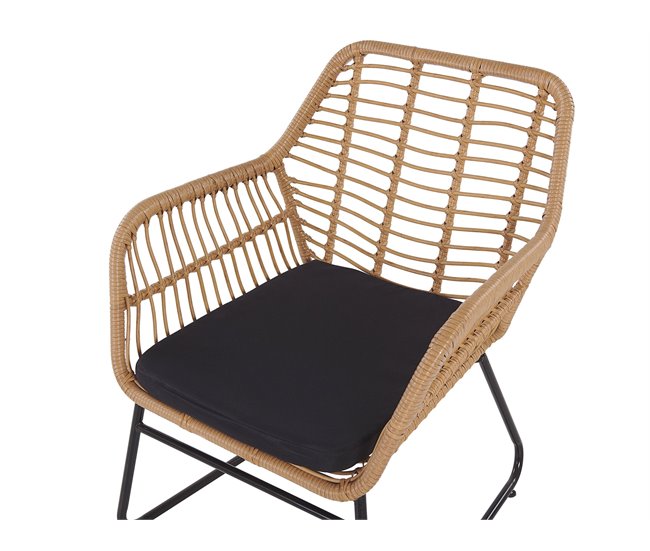 Beliani Conjunto de jardín Ratán sintético MINORI Natural