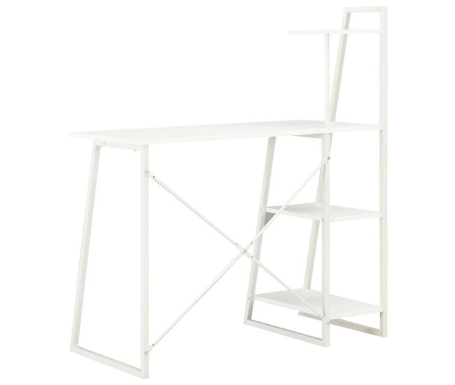Escritorio Violín con estantería 102x50 Blanco