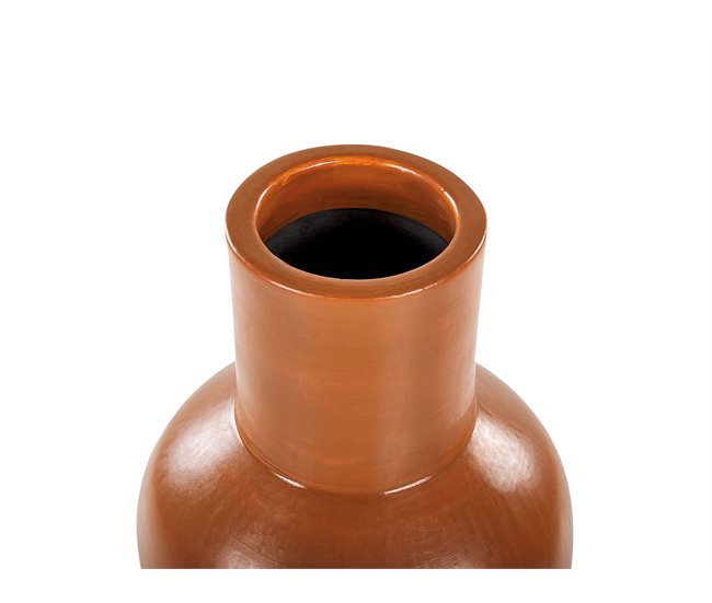 Beliani Jarrón decorativo KARFI Naranja