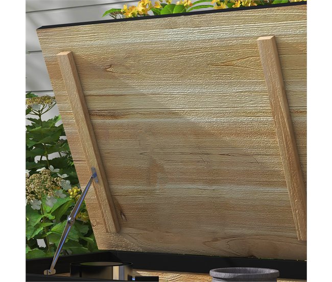 Baúl de Exterior Madera de Abeto, Acero Madera Marron