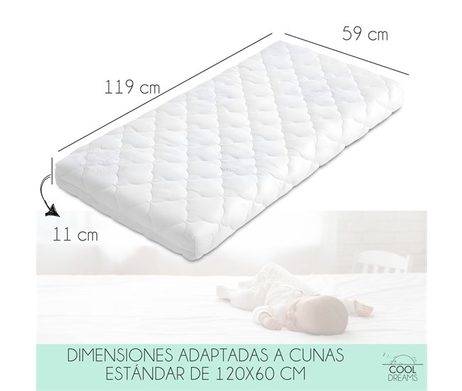 Colchón bebé Helios Cuna Blanco
