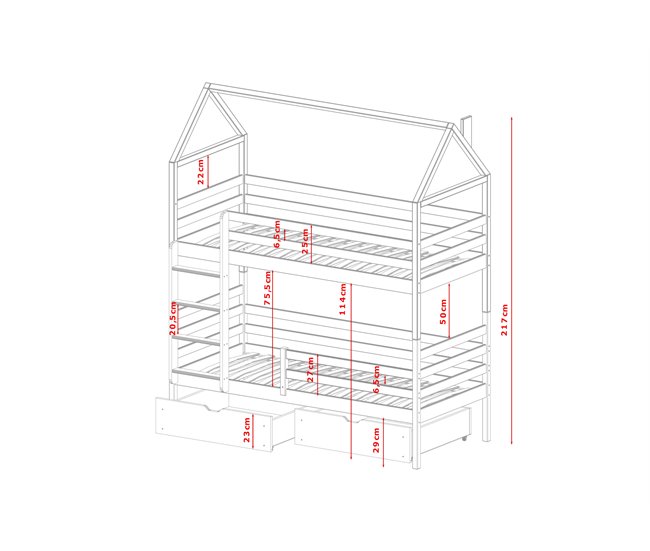 CAMA INFANTIL ALEX 98x188 Beige