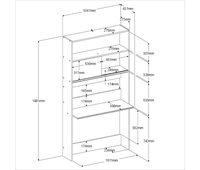 Escritorio Oficina Que con Estantería Blanco