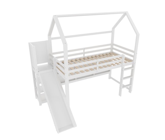 Cama alta para niños Blanco