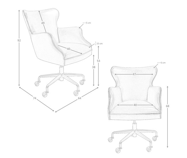 ANGEL CERDA Sillón giratorio piel marrón oscuro Aluminio