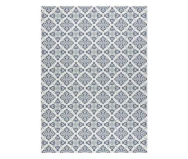 Alfombra de cuerda sisal COLOR Flores 80x150 Gris