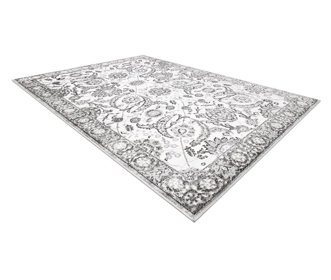 Alfombra MATEO 8037/644 Moderna marco flores estructural 80x150 Gris