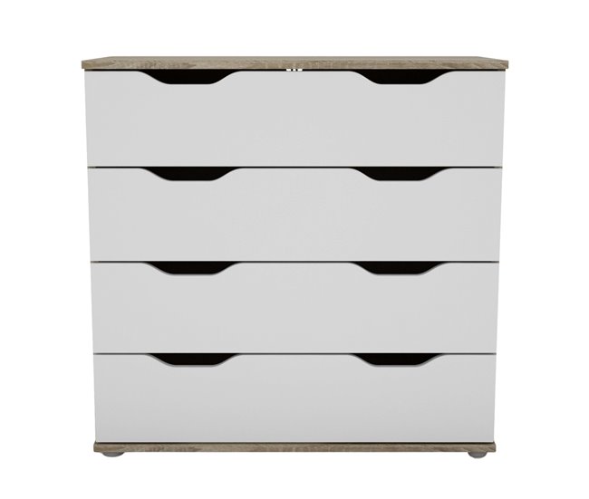 Cómoda con 4 Cajones Roble Sonoma Multicolor