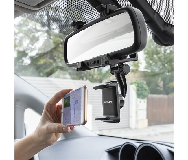 Soporte de Smartphone para Espejo Retrovisor Negro