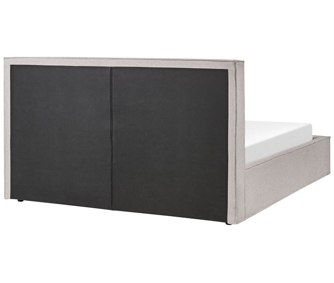 Beliani Cama con almacenaje Poliéster MOISSAC 197x224 Azul Claro