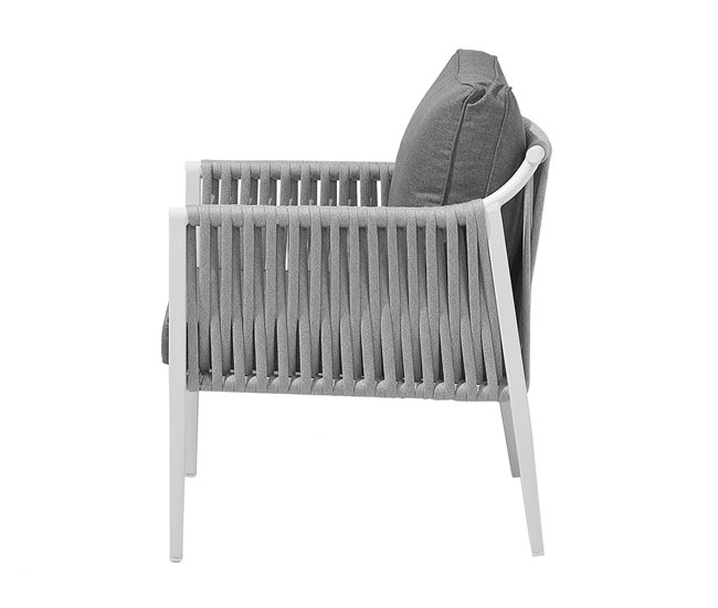 Beliani Conjunto de jardín Aluminio LATINA Blanco