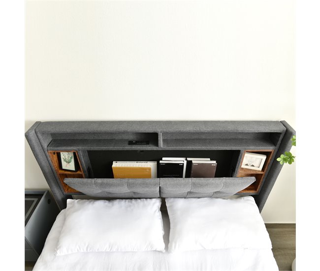 Camas de matrimonio 169x223 Gris