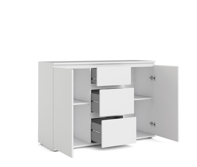 Aparador con 2 puertas y 3 cajones NOVA Blanco