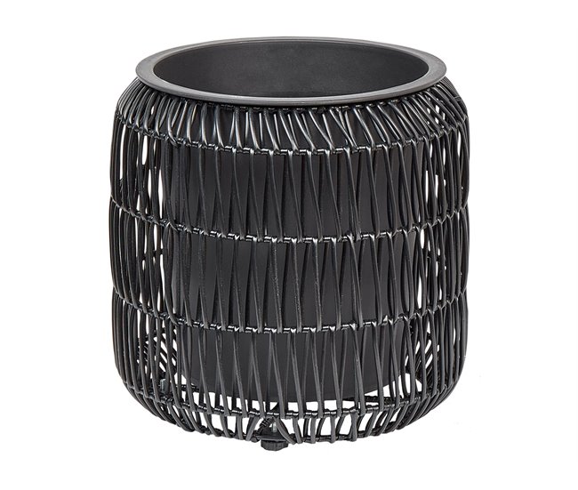 Beliani Conjunto de 2 macetas BRODIEA Negro