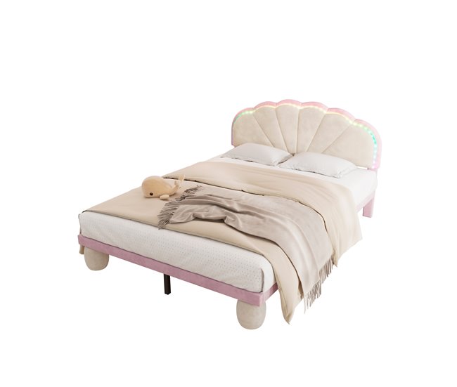 Cama infantil de terciopelo Rosa